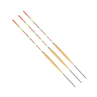 Wooden fishing float for bait control and bite detection