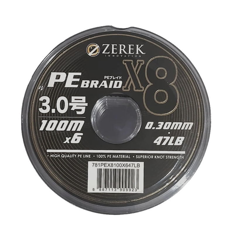 Zerek PE 8X Braid Line fishing line spool