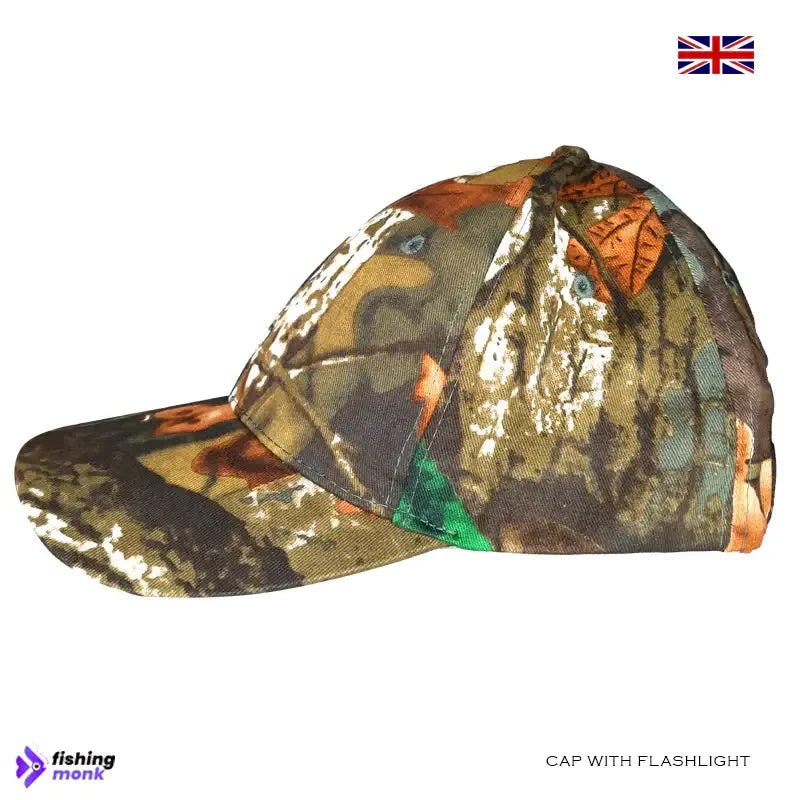 Camouflage Cap with Built in 5 LED Lamps