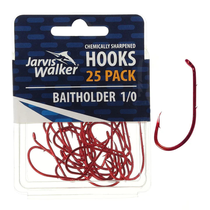 Jarvis Walker Chemically Sharpened Red Baitholder Hook