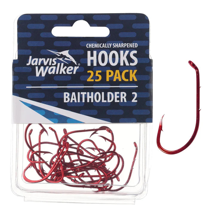 Jarvis Walker Chemically Sharpened Red Baitholder Hook