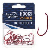 Jarvis Walker Chemically Sharpened Red Baitholder Hook