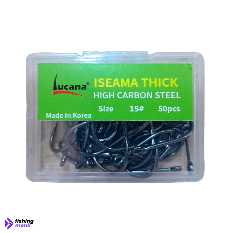 Lucana Iseama Thick High Carbon Steel Hooks, Size: #4-15
