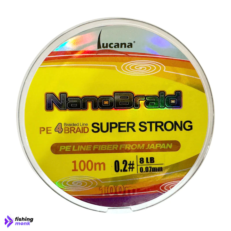braided line for ultralight fishing Lucana Nano Braid 4X Super Strong 100m Braid Line