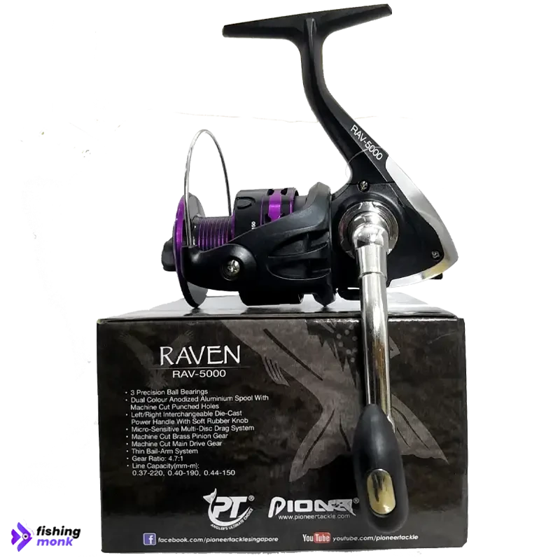 Lure Spinning Reel 5.2:1 Gear Ratio Hollow-out Front Drag Left