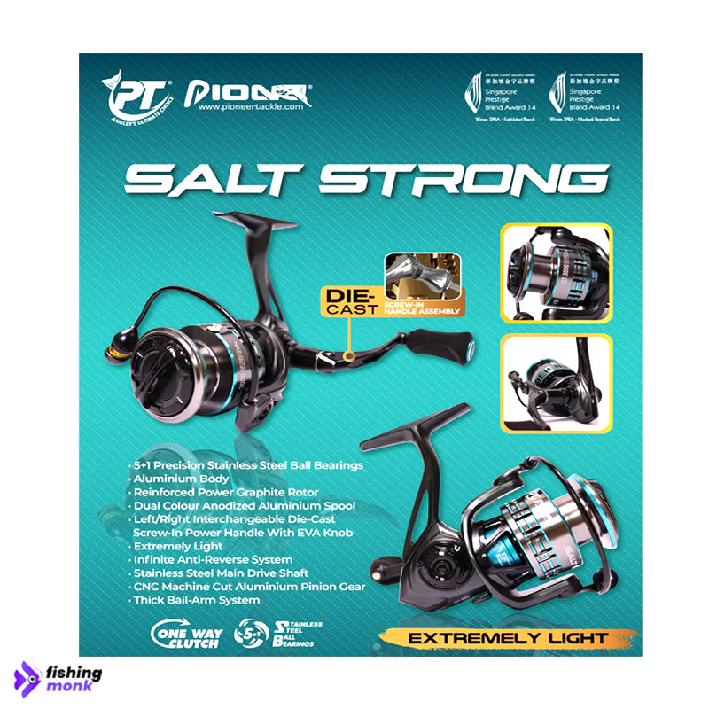 Pioneer Salt Strong Spinning Fishing Reel | 4000
