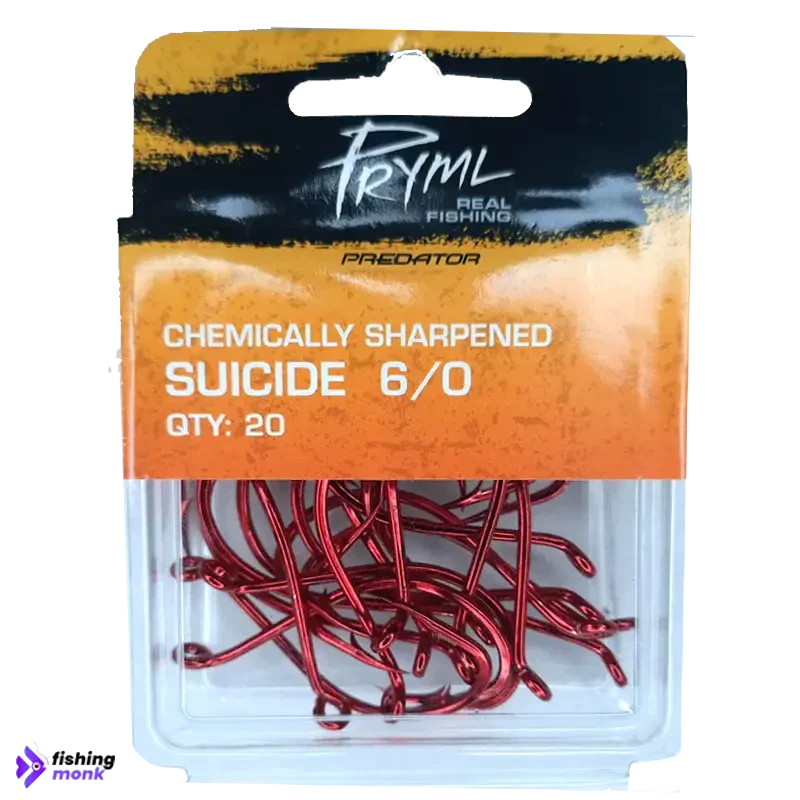Pryml Predator Red Suicide Hooks - 6/0 - Fishing Hook