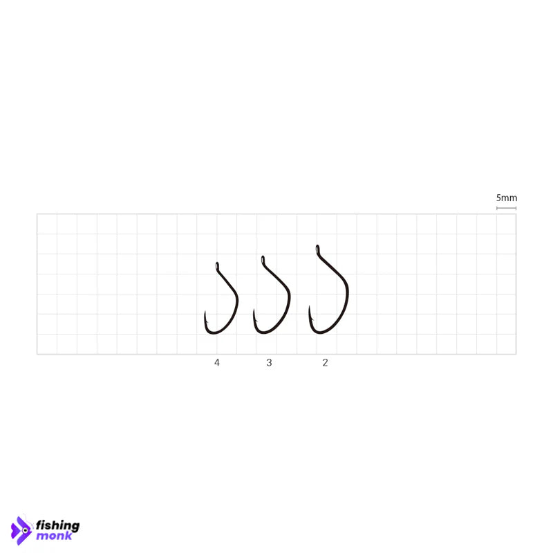 Sasame Carp Revo F- 865 Black Nickel Hooks | Size: #3 - #4