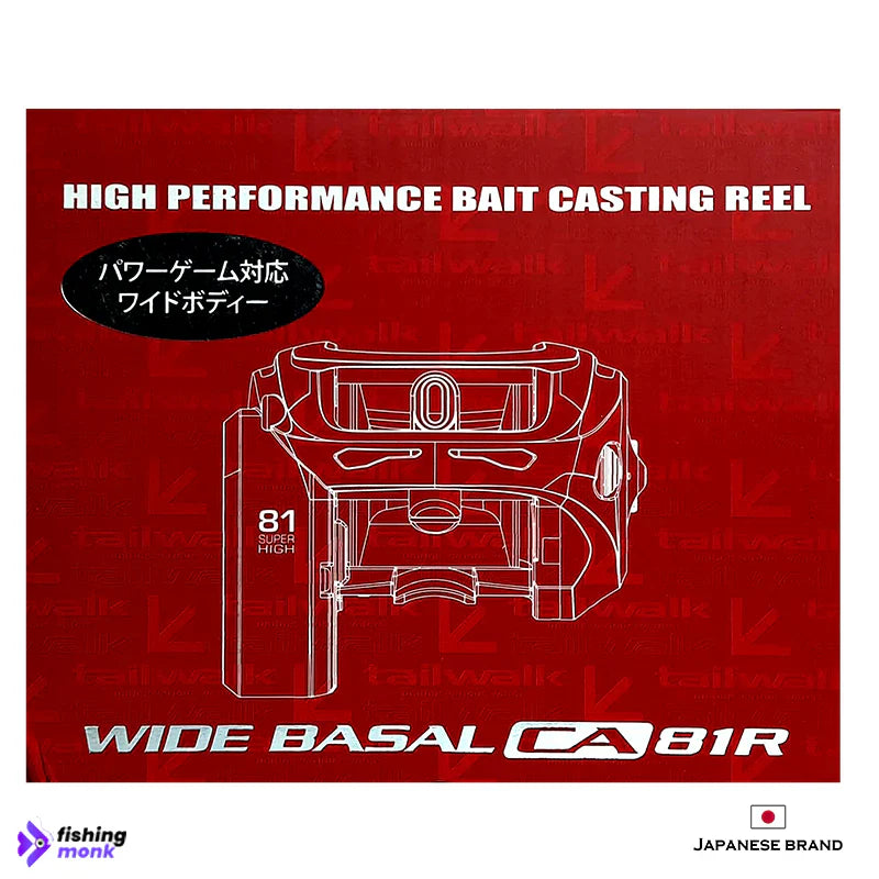 Tailwalk Wide Basal CA 81 Bait Casting Fishing Reel