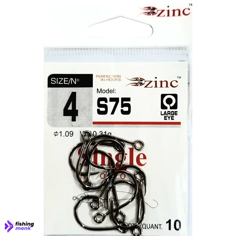 Zinc S75 Single Hook | #4 - 4 - Fishing Hook