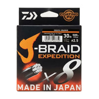 Daiwa J-Braid Expedition PE 2.5 braid, front of packaging