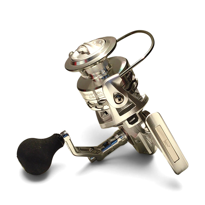 Lucana Ghost Blade GB6000 spinning reel side view showing spool and handle