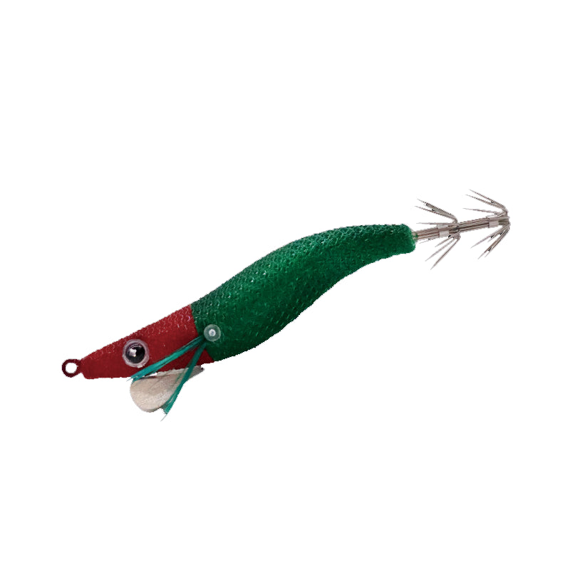 Hayabusa SQUID JUNKY HUG CHASE 54mm fishing lure - slow-falling squid jig with lead-free tin sinker and glowing spots