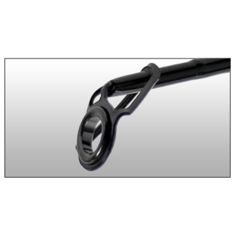 Black metal bracket on a reflective surface