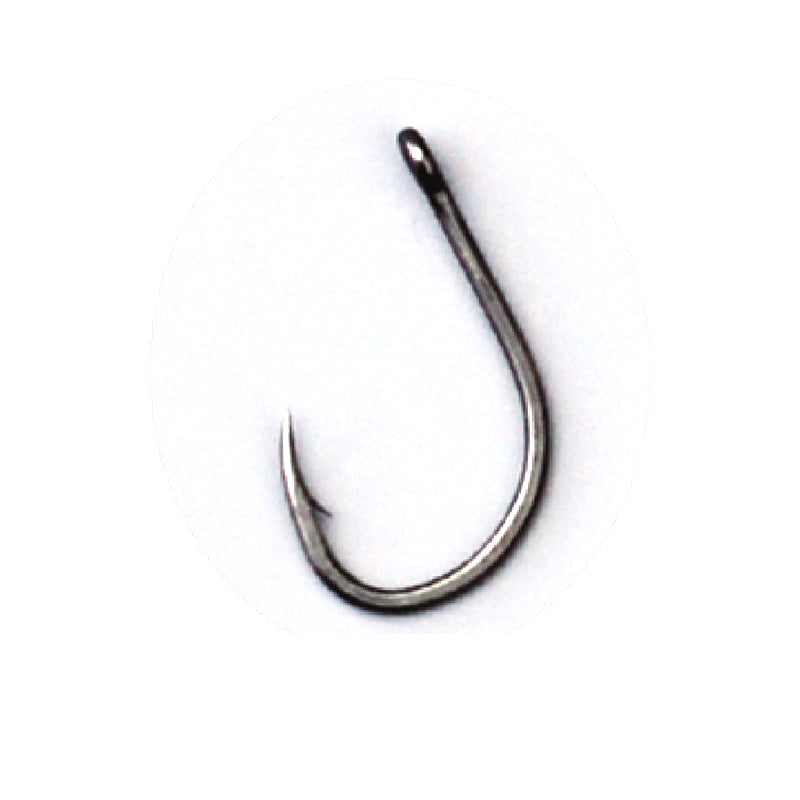 Close-up of Sasame Ringed Eye Black Nickel Hook design