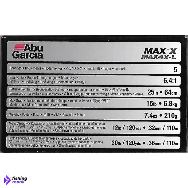 Abu Garcia MAX4X-L Bait Casting Reel