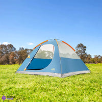 Anko 3 Person Dome Tent - Blue & Orange - Tent