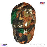 Camouflage Cap with Built in 5 LED Lamps