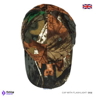 Camouflage Cap with Built in 5 LED Lamps