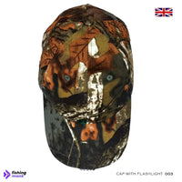 Camouflage Cap with Built in 5 LED Lamps