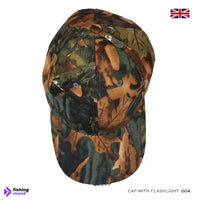 Camouflage Cap with Built in 5 LED Lamps