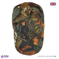 Camouflage Cap with Built in 5 LED Lamps