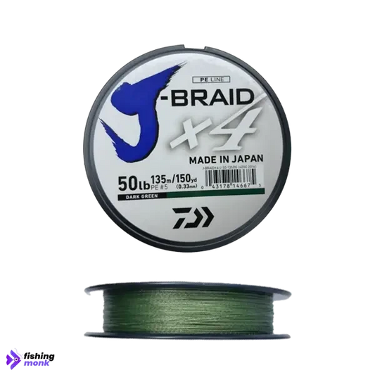 Daiwa J-Braid Braided Line Dark Green