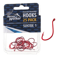 JARVIS WALKER CHEMICALLY SHARPENED SUICIDE HOOKS - 25 PACKS