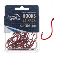 JARVIS WALKER CHEMICALLY SHARPENED SUICIDE HOOKS - 25 PACKS