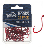 JARVIS WALKER CHEMICALLY SHARPENED SUICIDE HOOKS - 25 PACKS