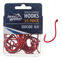 JARVIS WALKER CHEMICALLY SHARPENED SUICIDE HOOKS - 25 PACKS