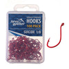 Jarvis Walker Chemically Sharpened Red Suicide Hooks | 100pcs/pkt