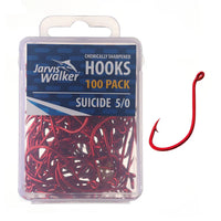 Jarvis Walker Chemically Sharpened Red Suicide Hooks