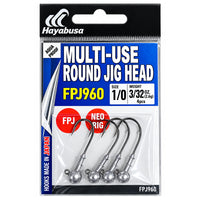 Hayabusa FPJ960 round jig head 3.5g in matte black with wide gap hook