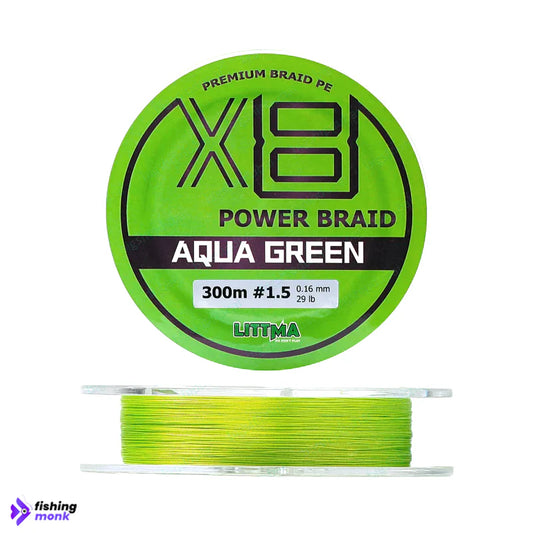 Littma Aqua Green Premium Braid Line 8X | 300mtr - 6lb