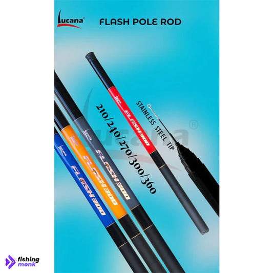 Lucana Flash Fiber Glass Pole Rod - Fishing Rod