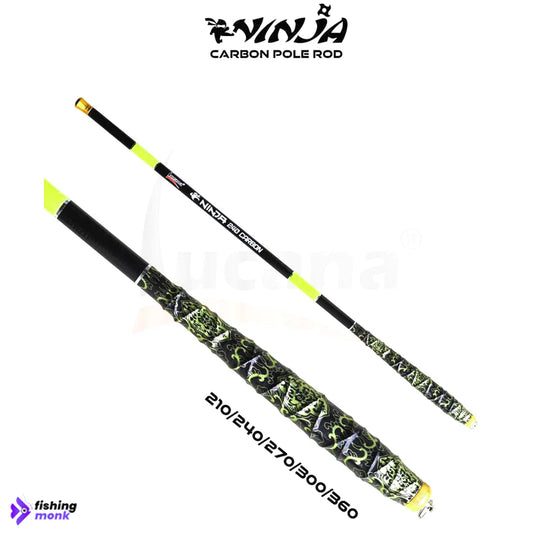 Lucana Ninja Carbon Pole Rod - 8ft Fishing