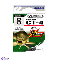 Owner Carp Taff CT-4 AYA Live Bait Hooks | Size-8 - Fishing