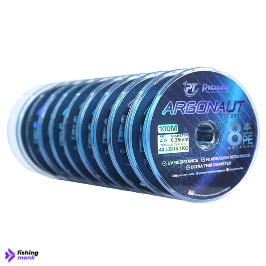 Pioneer Argonaut 8PE Braid Line 100x10m Connected Spool