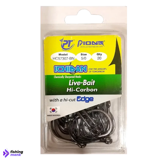 Pioneer Ichiban Live-Bait Hi-Carbon Hi-Cut Edge Hooks