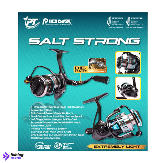 Pioneer Salt Strong Spinning Fishing Reel | 4000 - 6000