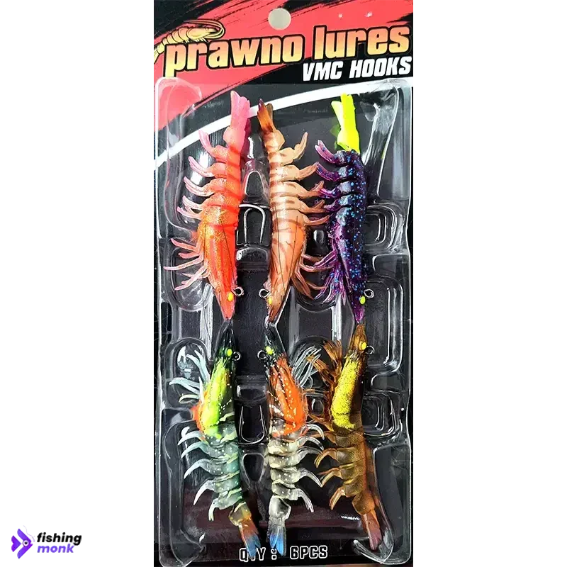 Prawno Lures Prawns with VMV Hooks | 6pcs/pkt - Fishing Lure