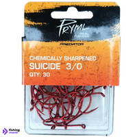 Pryml Predator Red Suicide Hooks - 3/0 - Fishing Hook