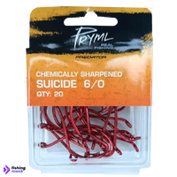 Pryml Predator Red Suicide Hooks - 6/0 - Fishing Hook