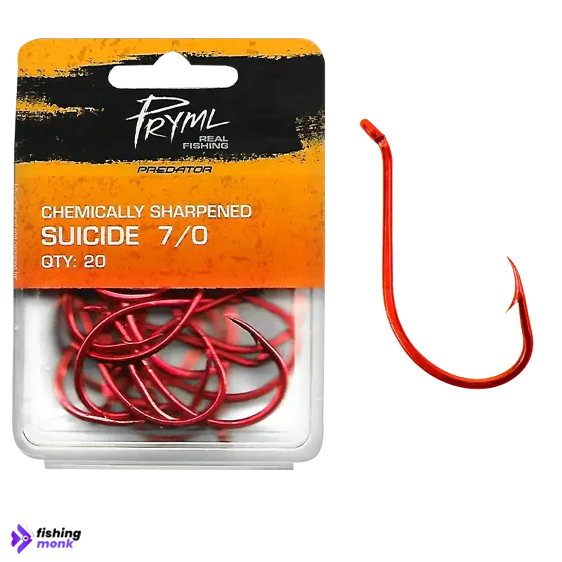 Pryml Predator Red Suicide Hooks | #3 - #7 – Fishingmonk