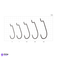 Sasame Worm F- 950 Black Nickel Hooks | Size: #3/0 - #2